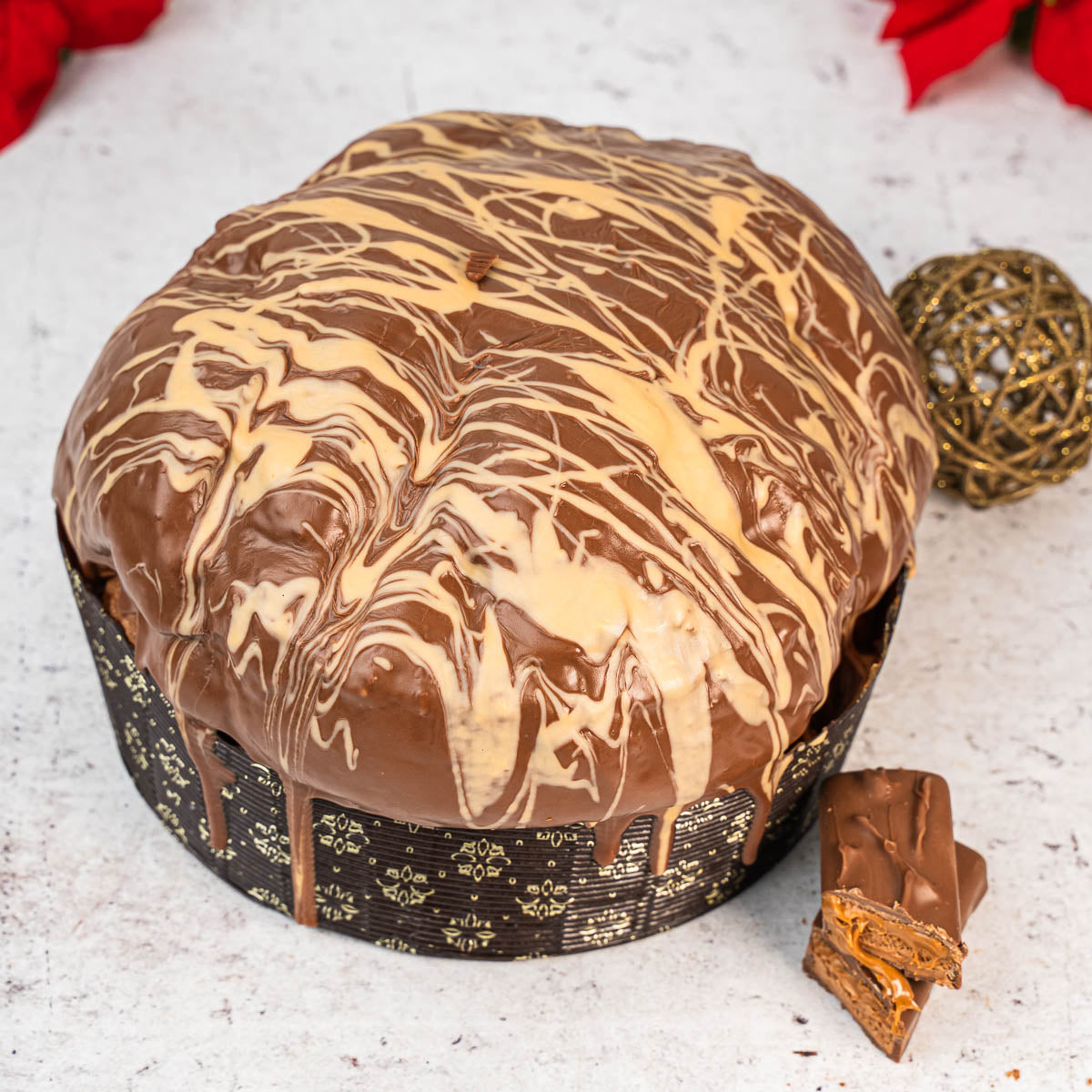 Panettone artigianale al cioccolato e caramello salato ciokocaramel