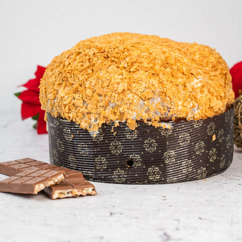 Panettone artigianale al cioccolato bianco e cereali ciokocereali