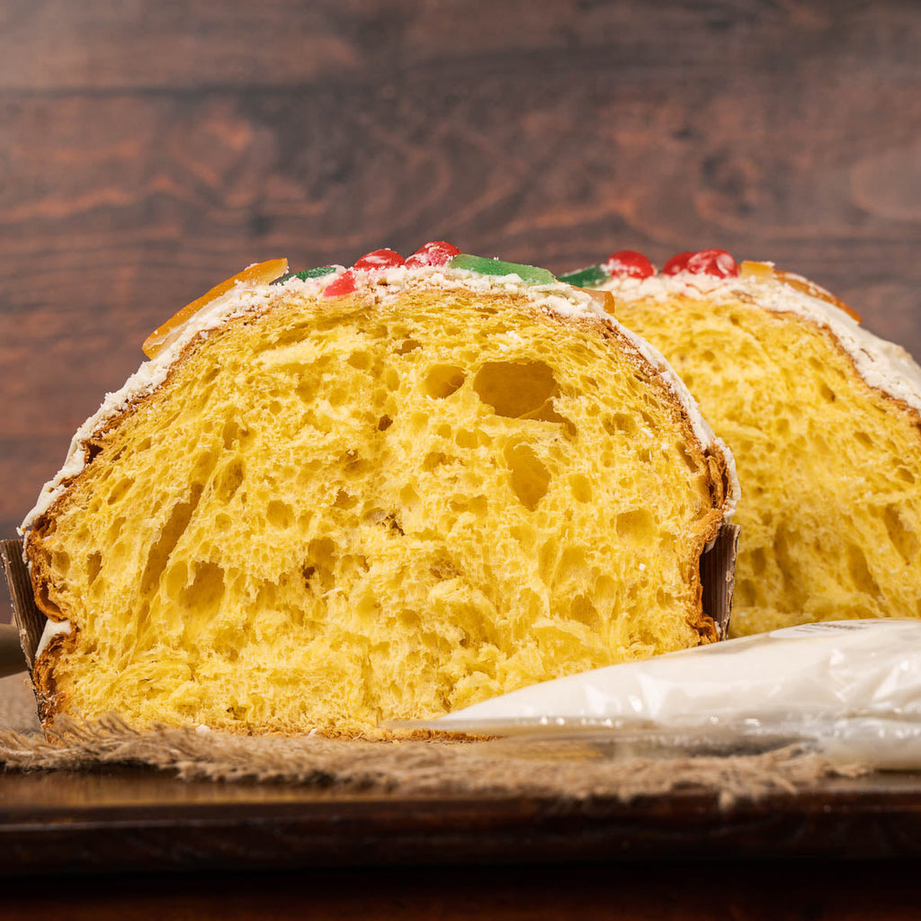 Panettone artigianale alla cassata siciliana Pancassata 1Kg + sac a poche di ricotta 500g