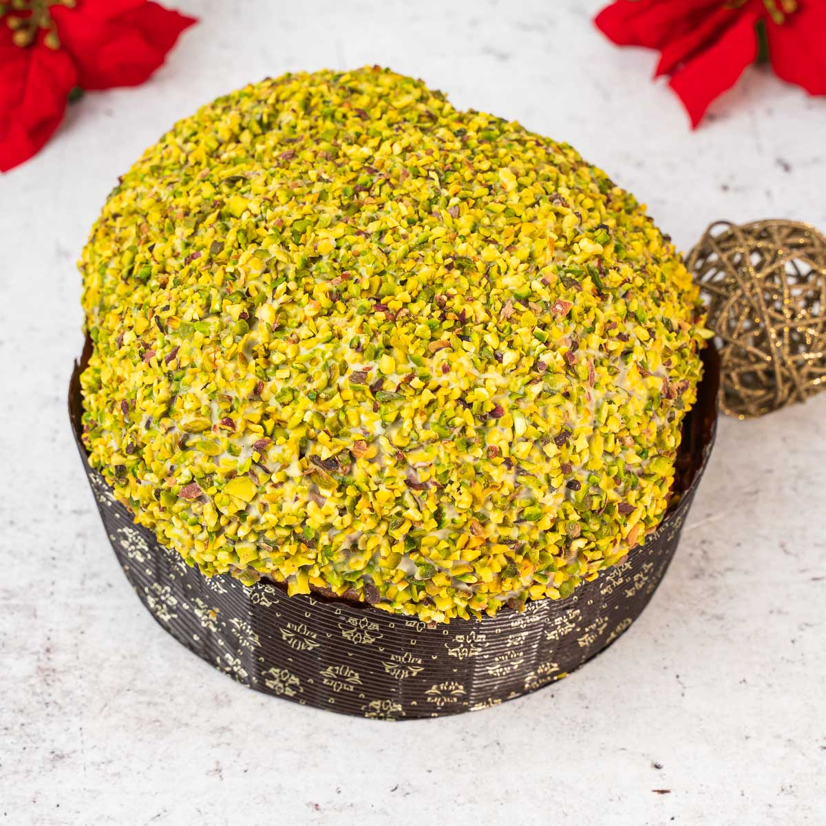 Panettone artigianale al cioccolato e pistacchio ciokopistacchio